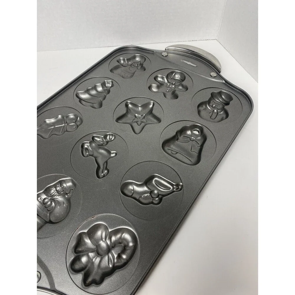 Norpro Christmas Cookie Sheet 12 Shapes Gingerbread Holiday Nonstick Baking Pan